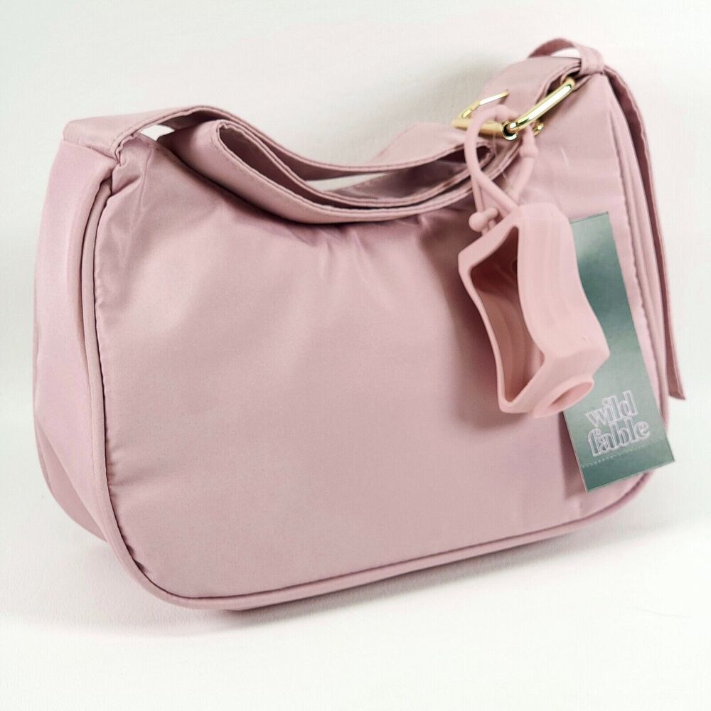 Wild Fable Pink Half Moon Crossbody Bag Women NWT Adjustable Strap Bottle Sleeve